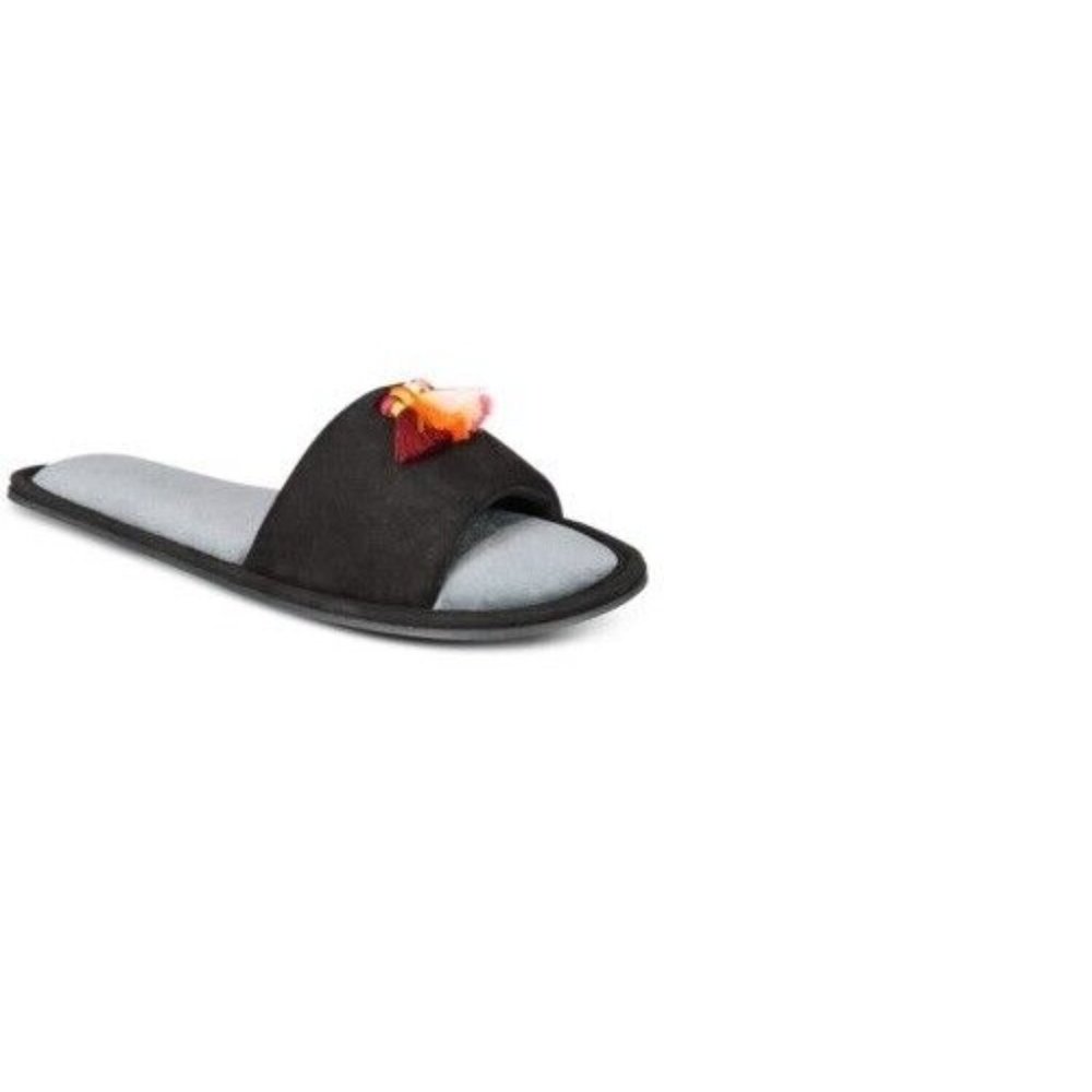 INC‎ International Concepts- Women's Tassel Slippers, Black, Medium (7-8), NWT
